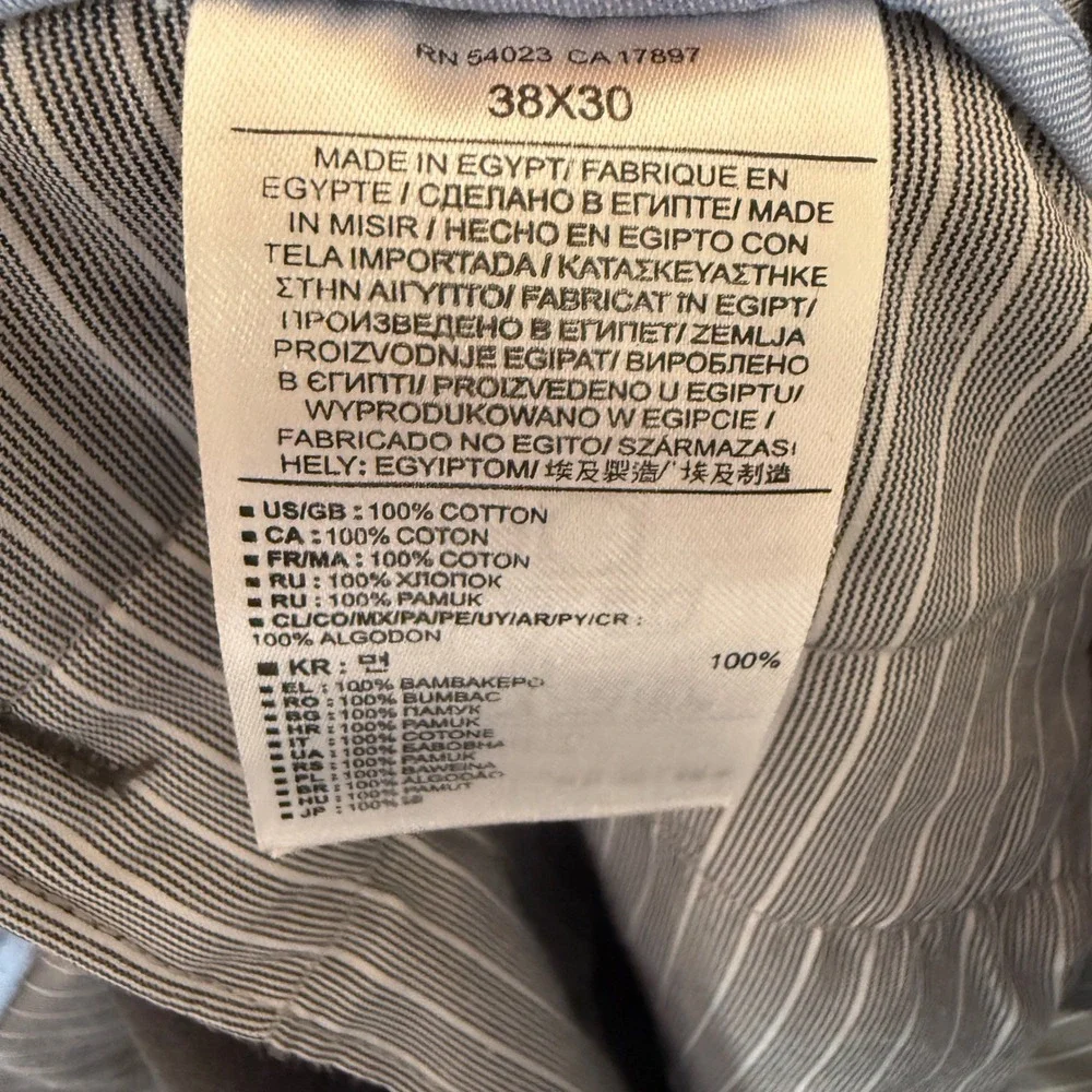 Banana Republic Emerson Mens 38x30 Blue Cotton Casual Chino Pants